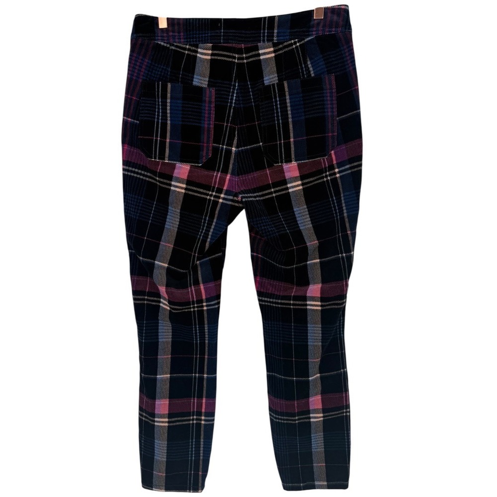 NWT Anthropologie Women's Alicia Plaid Moto Corduroy Slim Pants Size 31 Preppy‎ - Picture 5 of 10